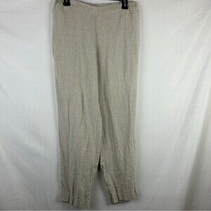 J.Jill 100% linen elastic wasit pants relaxed cut run big M